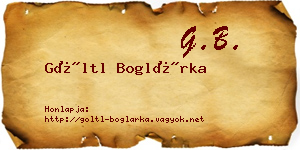 Göltl Boglárka névjegykártya